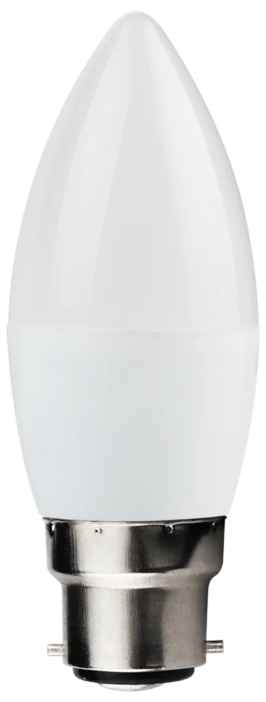 Kosnic 400lm 5W B22 LED Non Dimmable Frosted Candle Lamp 4000K Cool White