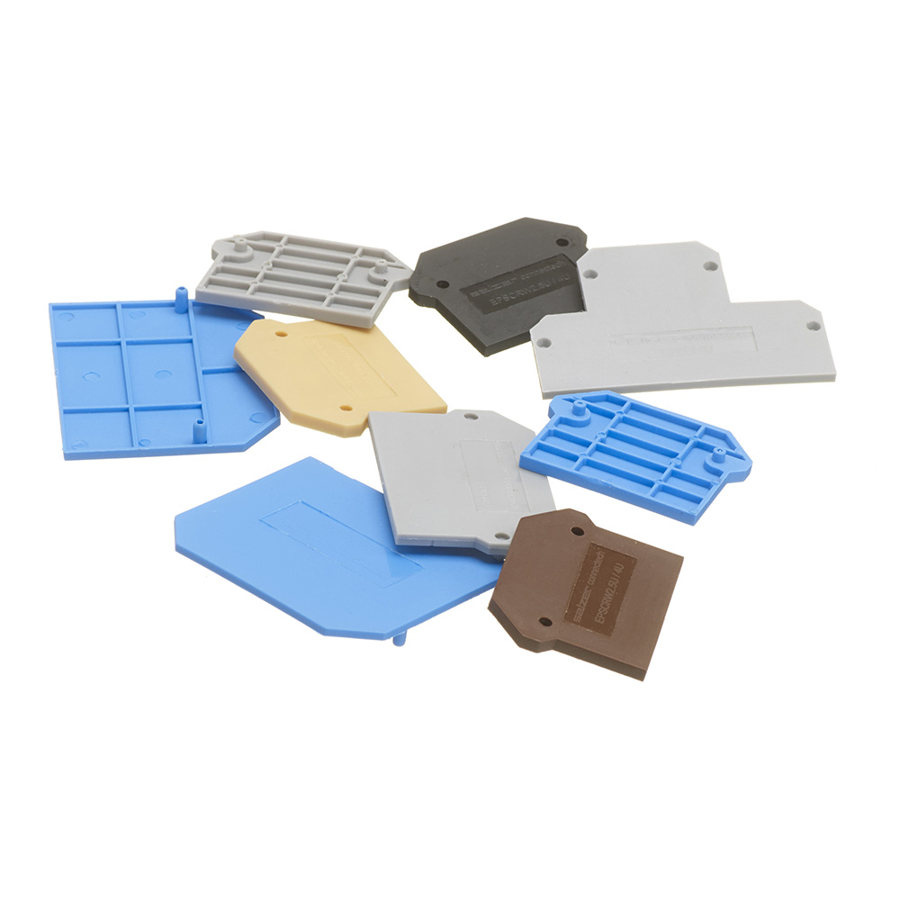 Europa 4mm End Plate For Fuse Terminals Grey