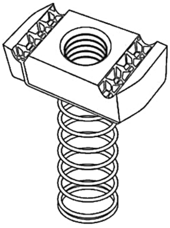 CSS Channel Nut Long Spring M10