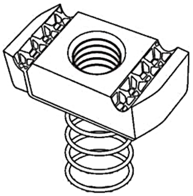 CSS Channel Nut Short Spring M10