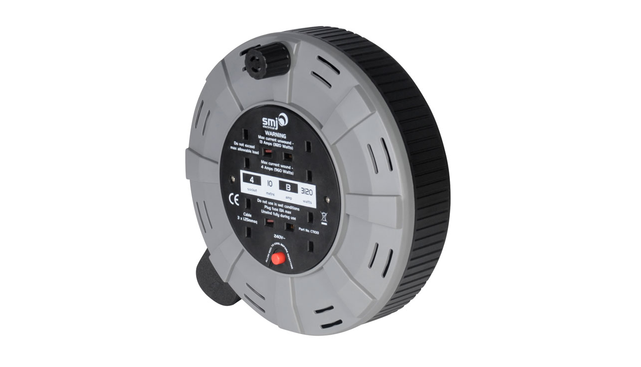 Deta Briticent 240V 13A 4 Gang Cassette Cable Reel (10m)