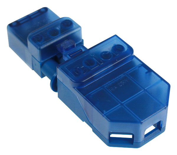Click Flow 250V 20A 3 Pole Complete Connector Blue