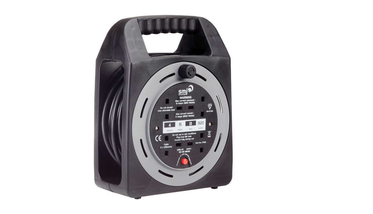 Deta Briticent 240V 13A 4 Gang Cassette Cable Reel (15m)