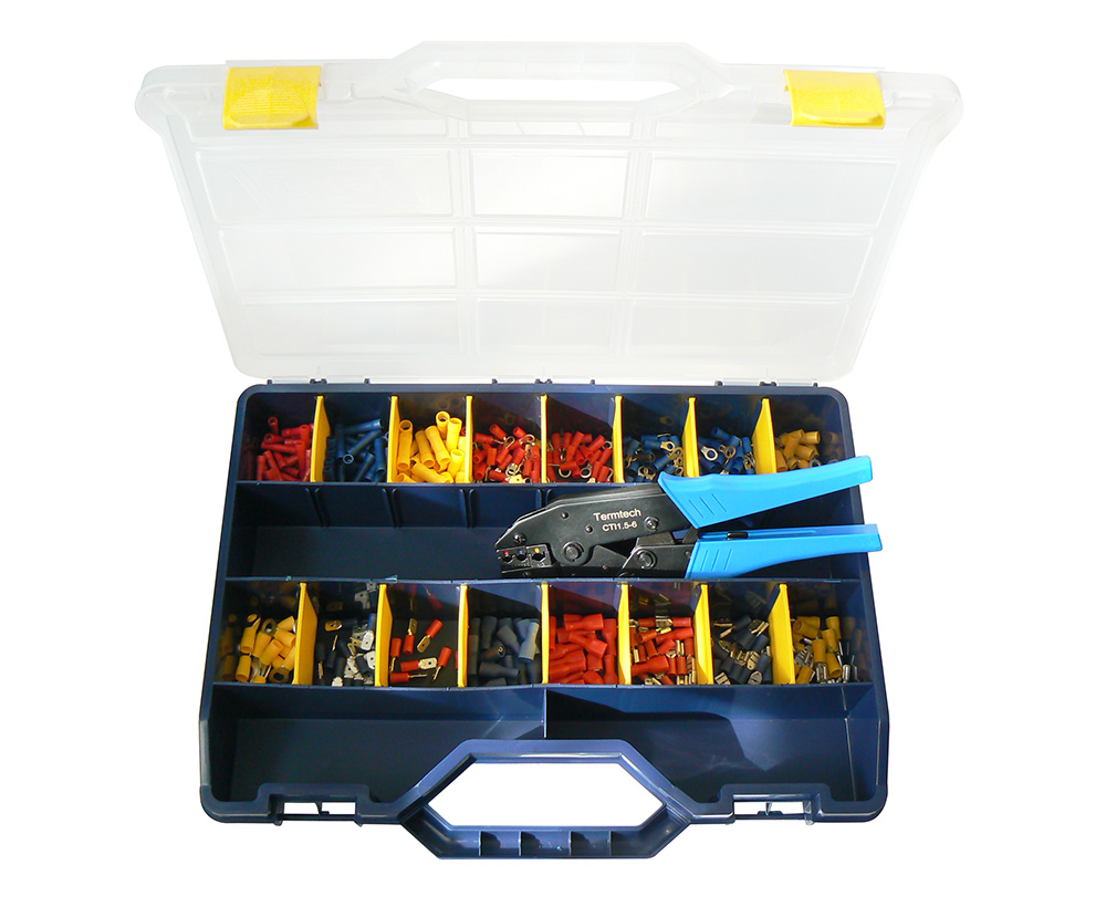 Term Tech 0.5-6mm² Economy Insulated Terminal Kit with Crimping Tool