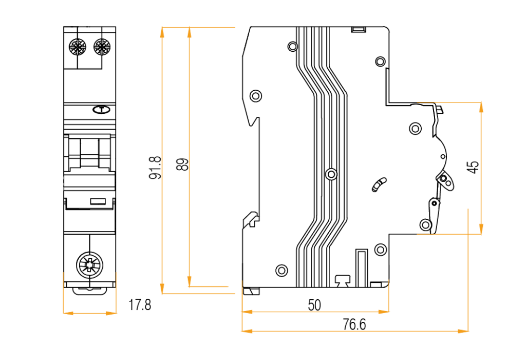 Elucian 6A SP 6kA 30mA C Curve Type A RCBO