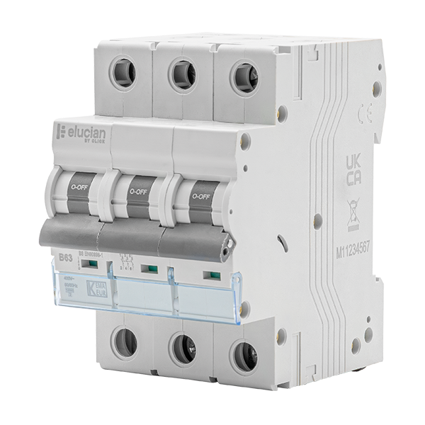 Elucian 20A 3 Pole 10kA B Curve MCB