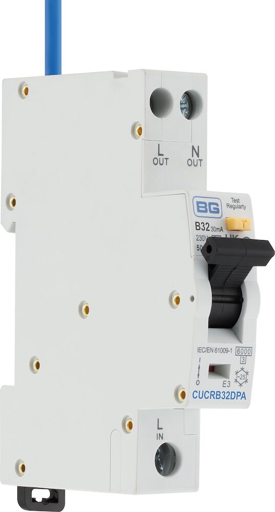 BG 32A DP 1 Module B Curve BI Directional 6kA 30mA Type A RCBO