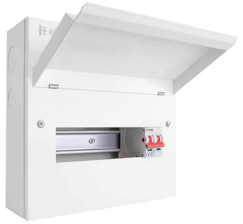 Elucian 8 Way 100A Main Switch Metal Consumer Unit
