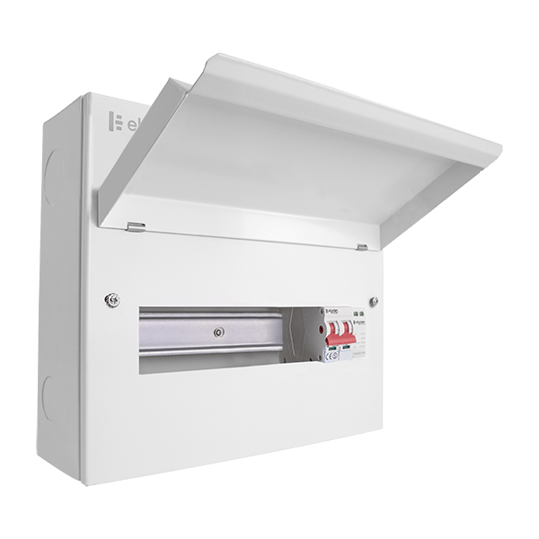 Elucian 9 Way 100A Main Switch Metal Consumer Unit With SPD