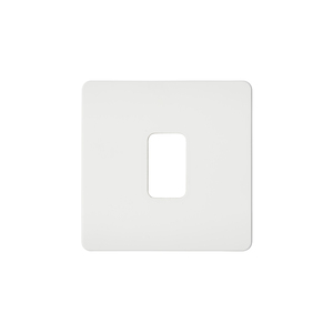 Forum 1 Gang Kinetic Switch Frame for Slim Grid White