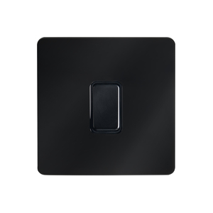 Forum 1 Gang Kinetic Grid Switch Plate Black Chrome