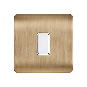 Forum 1 Gang Kinetic Grid Switch Plate Satin Brass