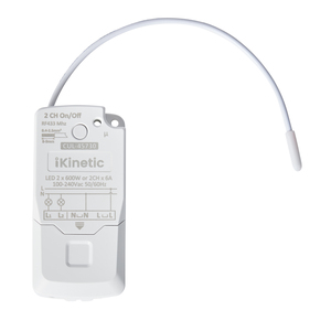 Forum 2 Channel RF ON/OFF Pro Kinetic Receiver IP20 White