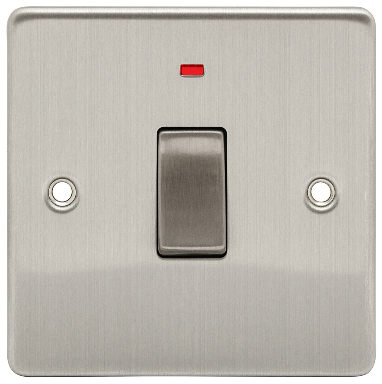 Niglon 20A DP Switch With Neon Brushed Chrome