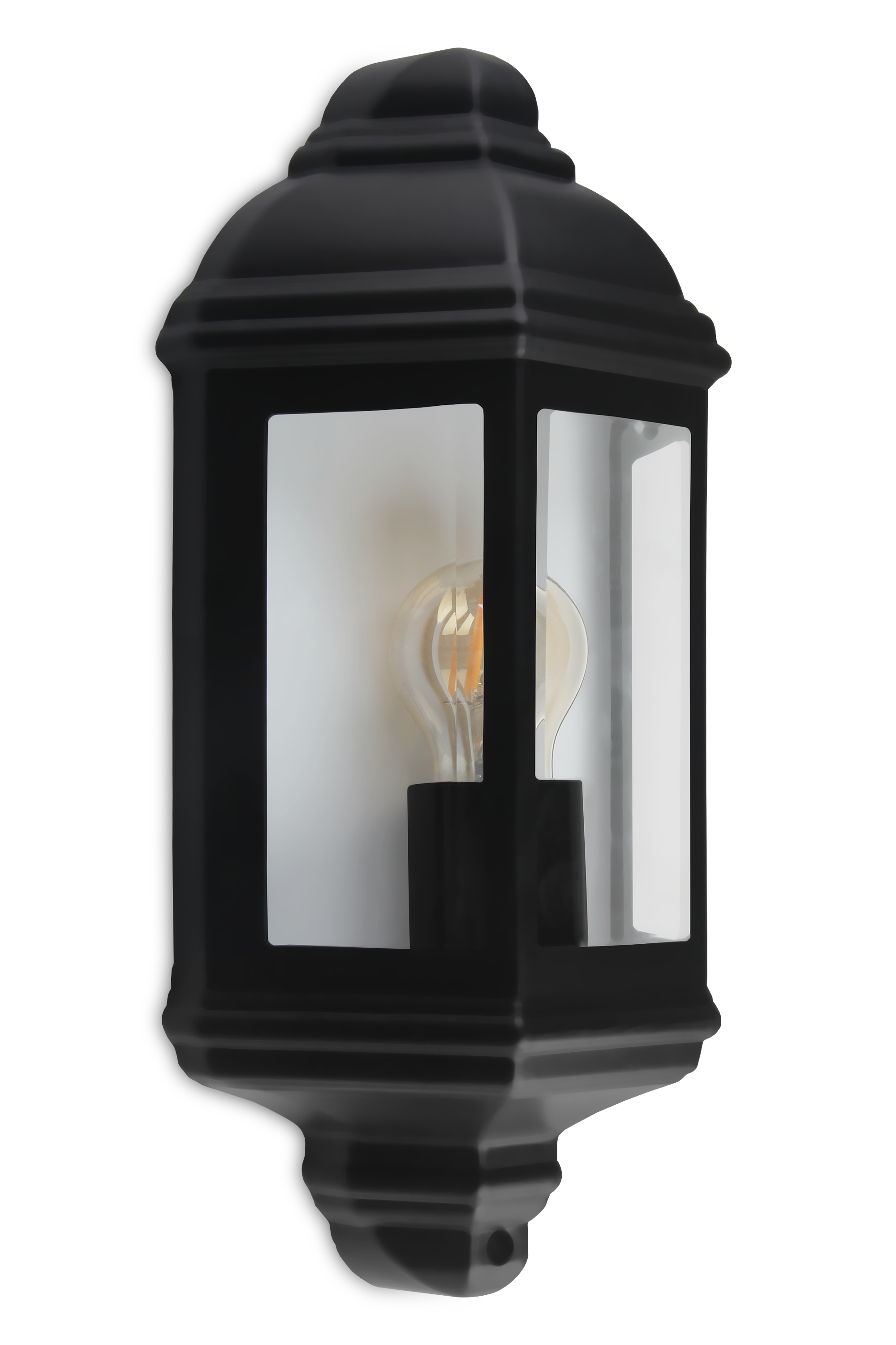 Kosnic Dalby E27 IP44 Die Cast Wall Lantern Black