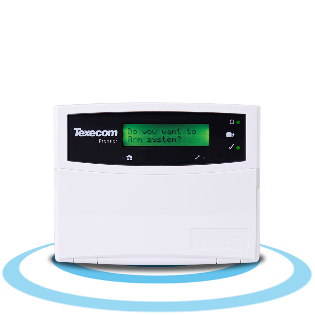 Texecom Premier Elite Green LCD Programmable Keypad Wall Mount White