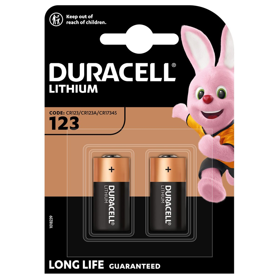 Duracell DL123 3V Lithium Battery (Pack of 2)