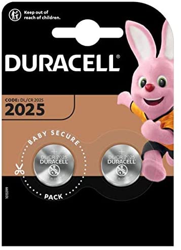 Duracell 2025 3V Lithium Button Cell Battery (Pack of 2)