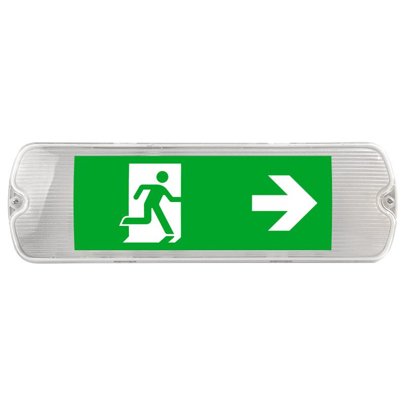 Kosnic 190lm 5W LED Emergency Bulkhead With Self-Adhesive Exit Signs IP65 6500K