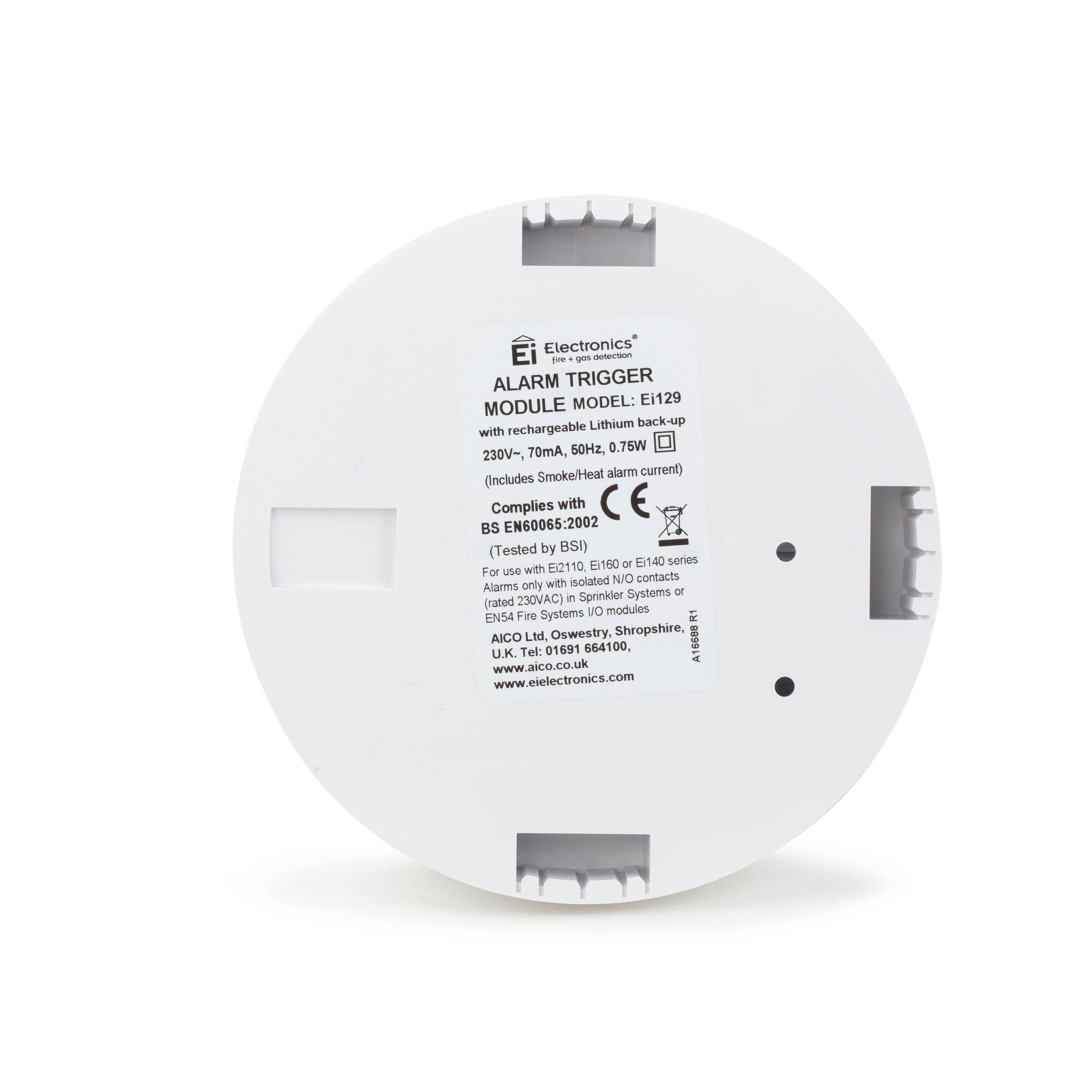 Aico 230V Mains Hard Wired Switched Input Module With 10 Year+ Rechargeable Lithium Battery Back Up