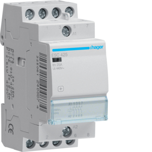 Hager 25A 4 Pole 4 NO 230V Contactor
