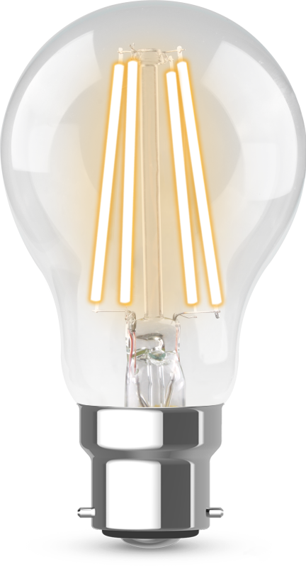 Kosnic 806lm 7.3W B22 LED Non Dimmable Clear Filament GLS A60 Lamp 4000K