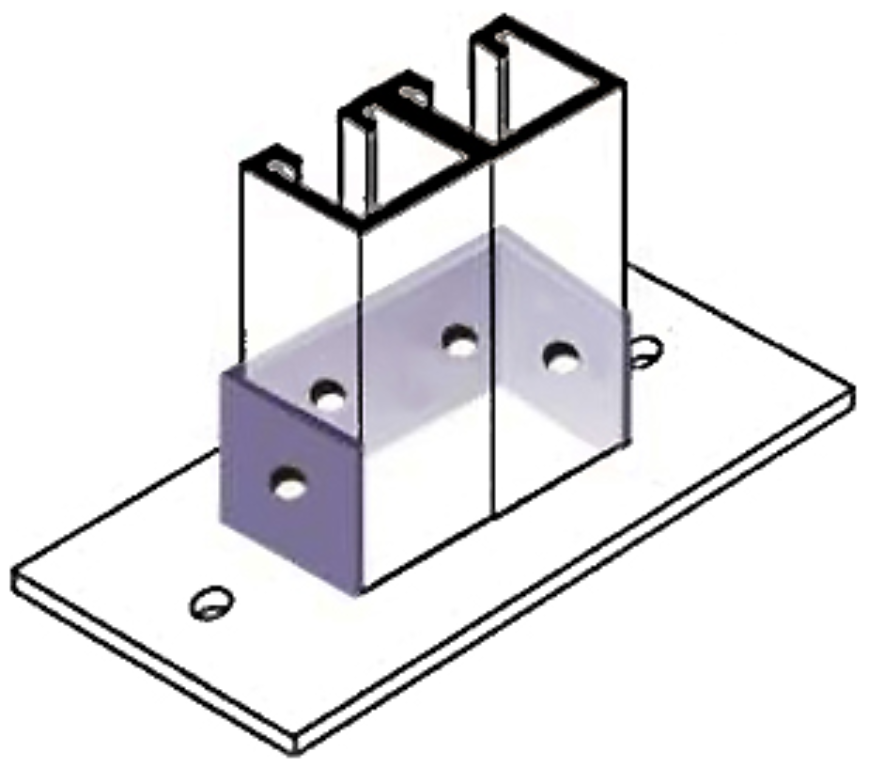 CSS 41mm x 41mm Double Channel Base Plate