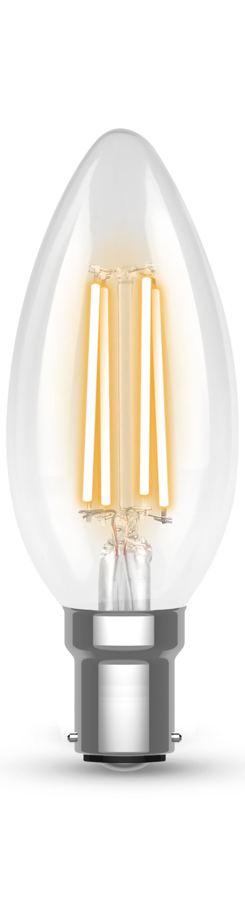 Kosnic 470lm 4.2W B15 Clear Filament Candle Lamp 2700K