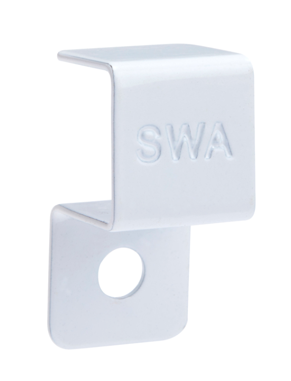 SWA Firefly 16mm x 16mm External Clip For Plastic Trunking White (Pack of 10)