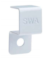 SWA Firefly 40mm x 25mm External Clip For Plastic Trunking White (Pack of 10)