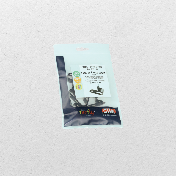 SWA Firefly 27.6 - 30.5mm Metal Cable Cleat (Pack of 10)