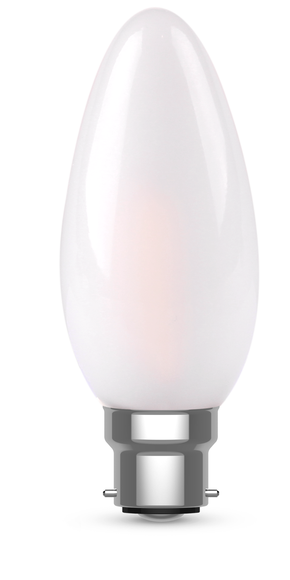 Kosnic 450lm 4.2W B22 Frosted Filament Candle Lamp 2700K