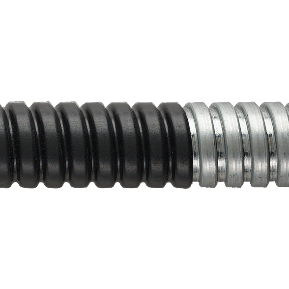 Flexicon 20mm PVC Coated Galvanised Steel Flexible Conduit Black 50m
