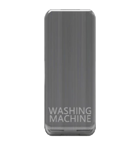 Thrion Grid Switch Rocker Cover Marked "Washing Machine" Brushed Chrome