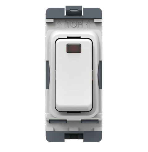 Thrion 20A DP LED Grid Switch Module White