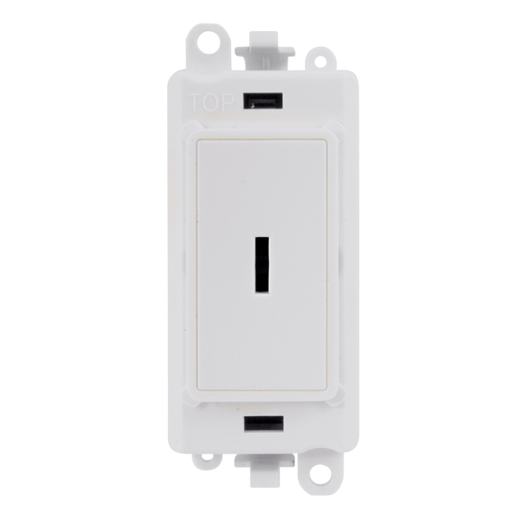 Click GridPro 20A 2 Way Retractive Key Switch Module White