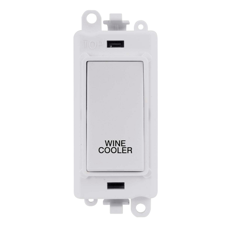 Click GridPro 20A DP Switch Module Polar White Engraved 'Wine Cooler'