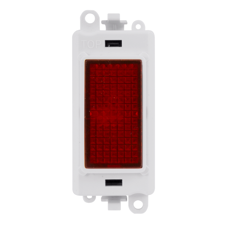 Click GridPro 240V Red Neon Indicator Module White