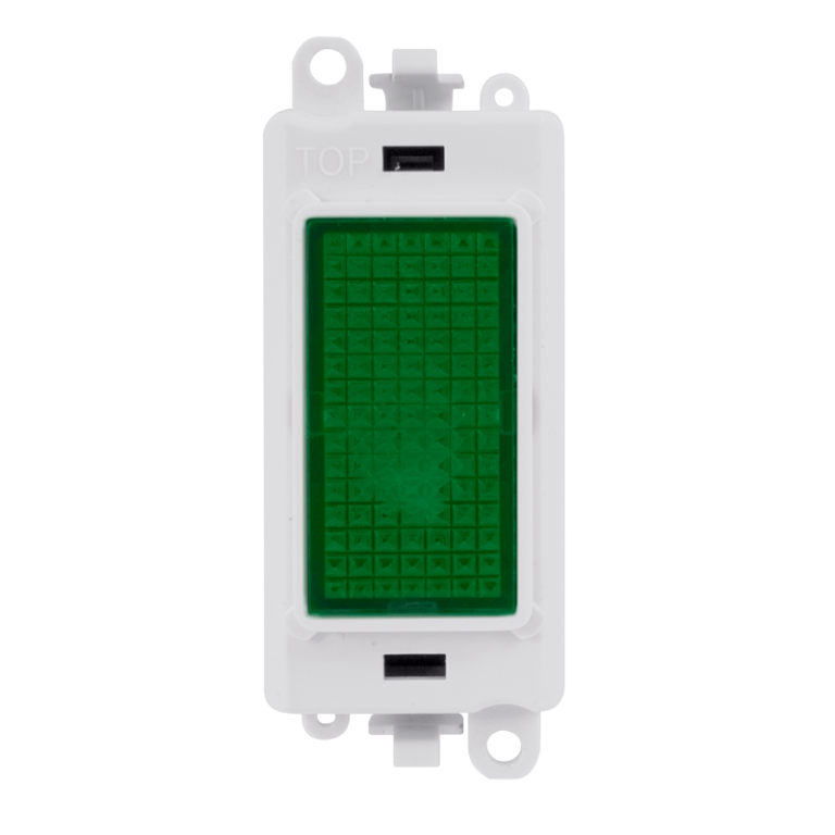 Click GridPro 240V Green Neon Indicator Module White