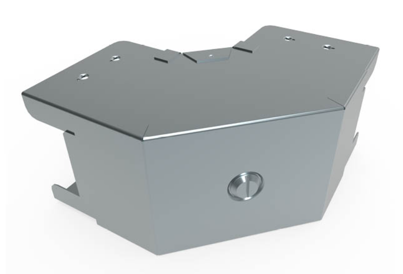 Unitrunk Quick Fix 100 x 50mm 2 Compartment 90° External Lid Bend - Pre Galvanised