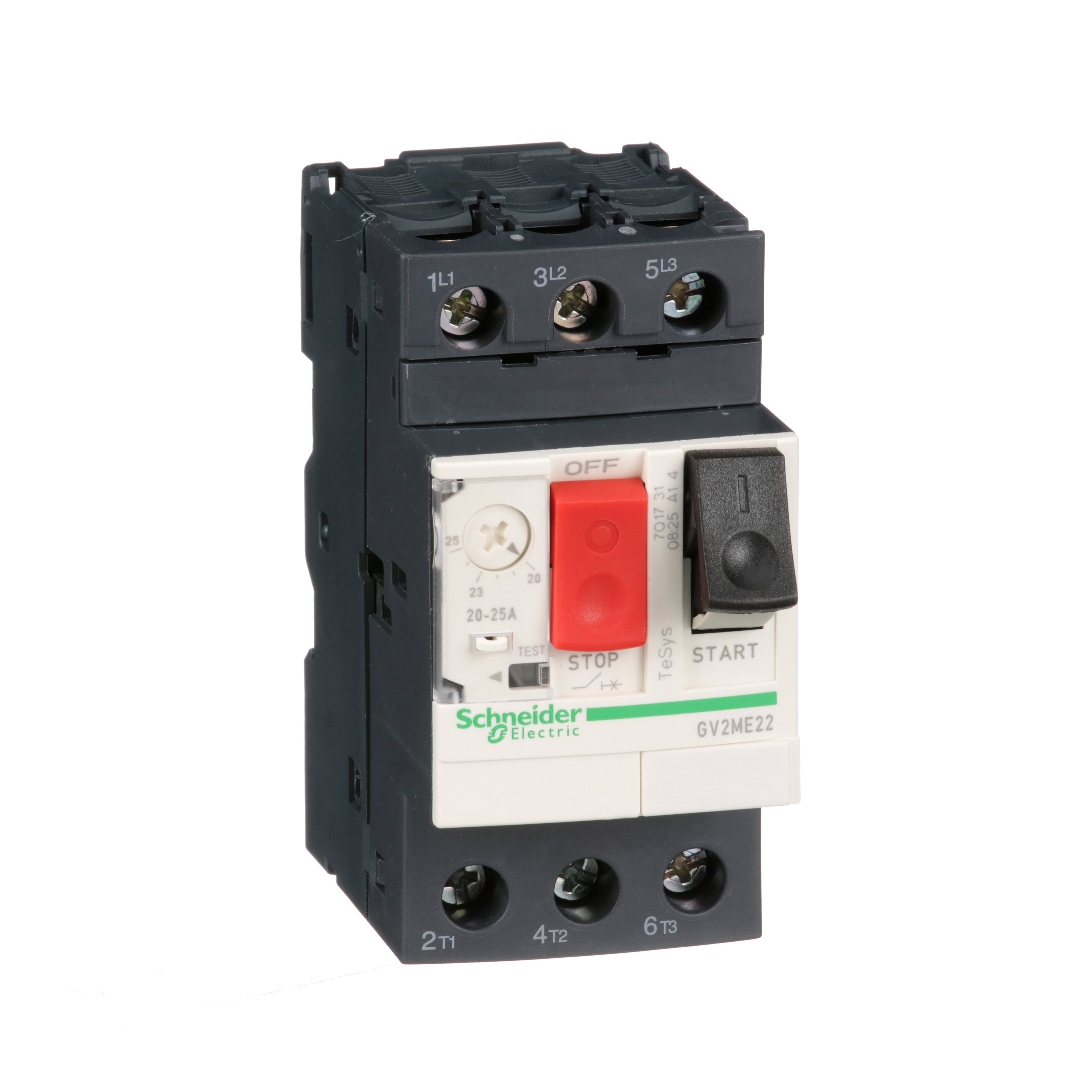 Schneider TeSys GV2 20-25A 3 Pole Thermal Magnetic Motor Circuit Breaker
