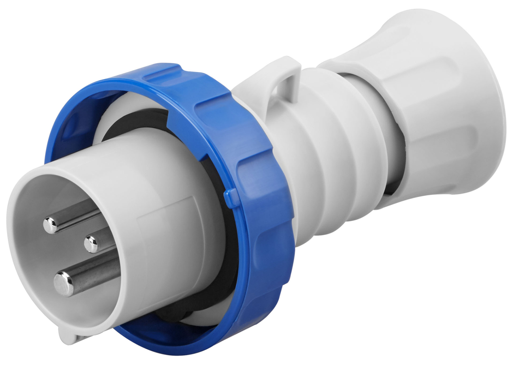 Gewiss 32A 2P+E 240V Blue Plug IP67