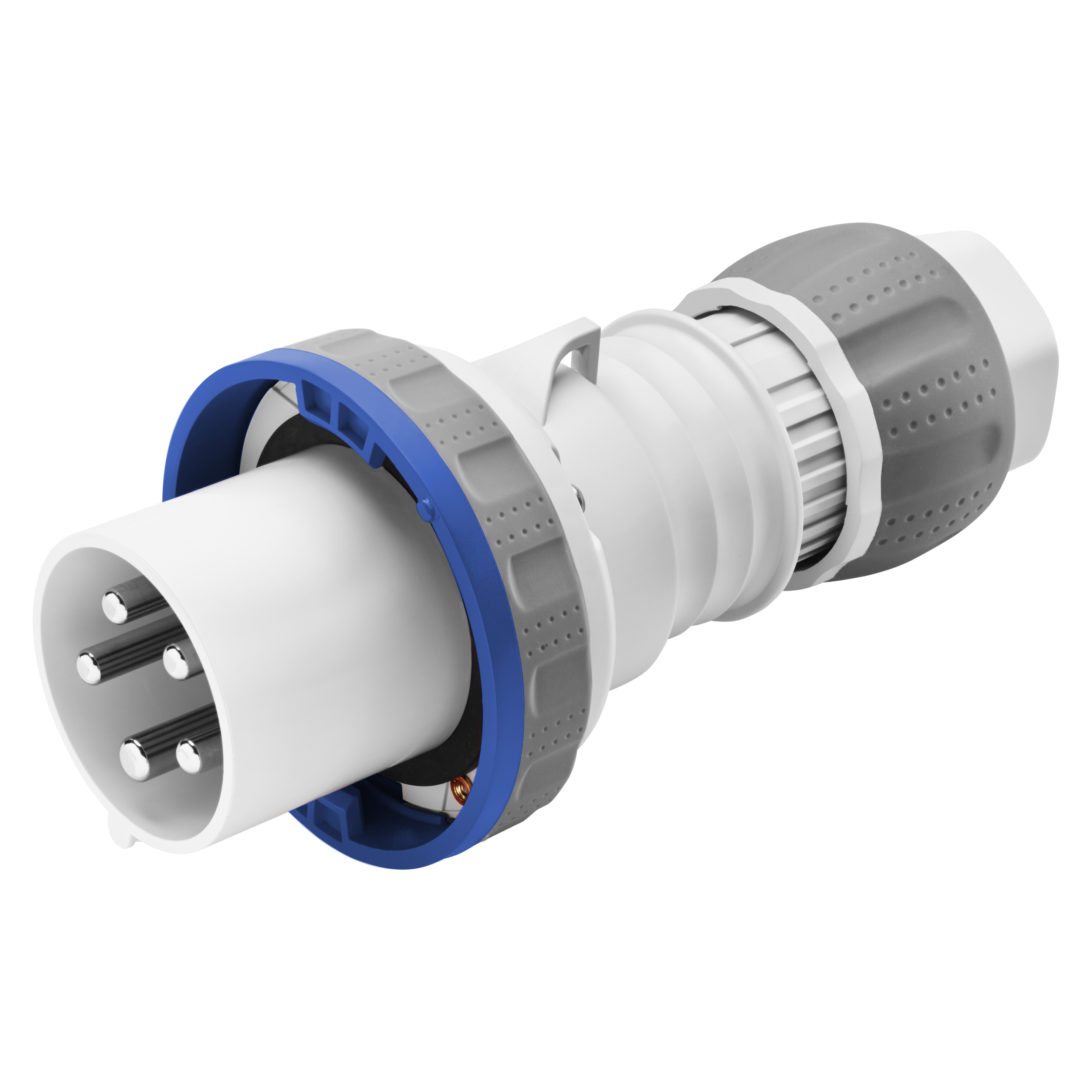 Gewiss 125A 3P+E 230V Blue Straight Plug IP67