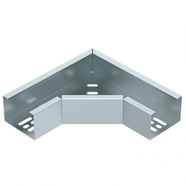 Trench Heavy Duty 75mm Flat Bend 50mm Return Flange - Pre Galvanised