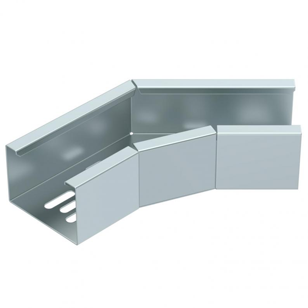 Trench Heavy Duty 75mm 45° Flat Bend 50mm Return Flange - Pre Galvanised