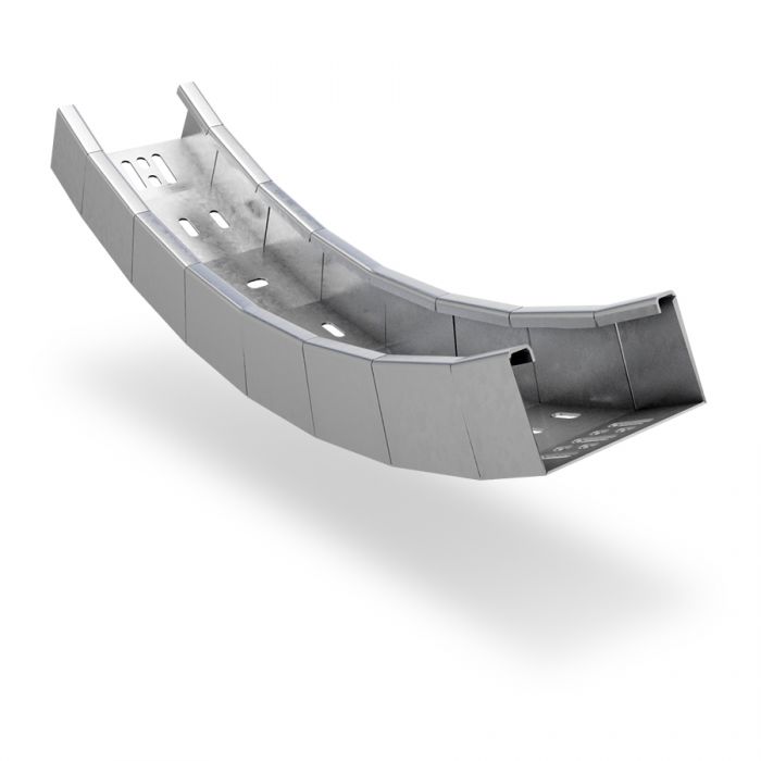 Trench Heavy Duty 100mm Internal Bend 50mm Return Flange - Pre Galvanised