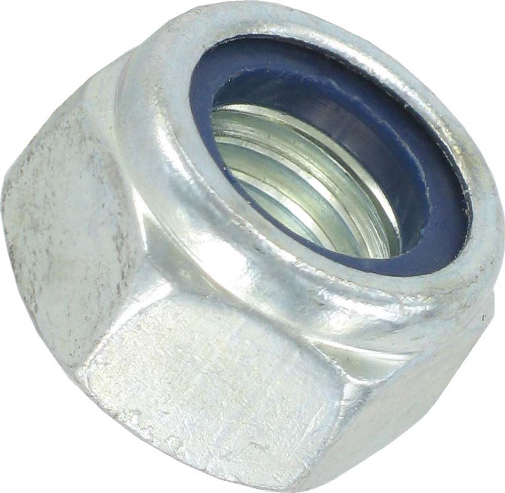 Deligo M10 Nylon Insert Nut Bright Zinc Plated