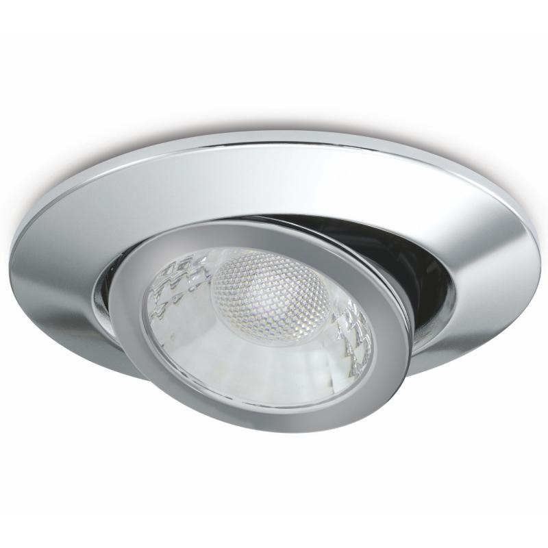 JCC V50 Pro Tilt 6W IP65 Fire Rated LED Downlight Chrome 3000/4000k