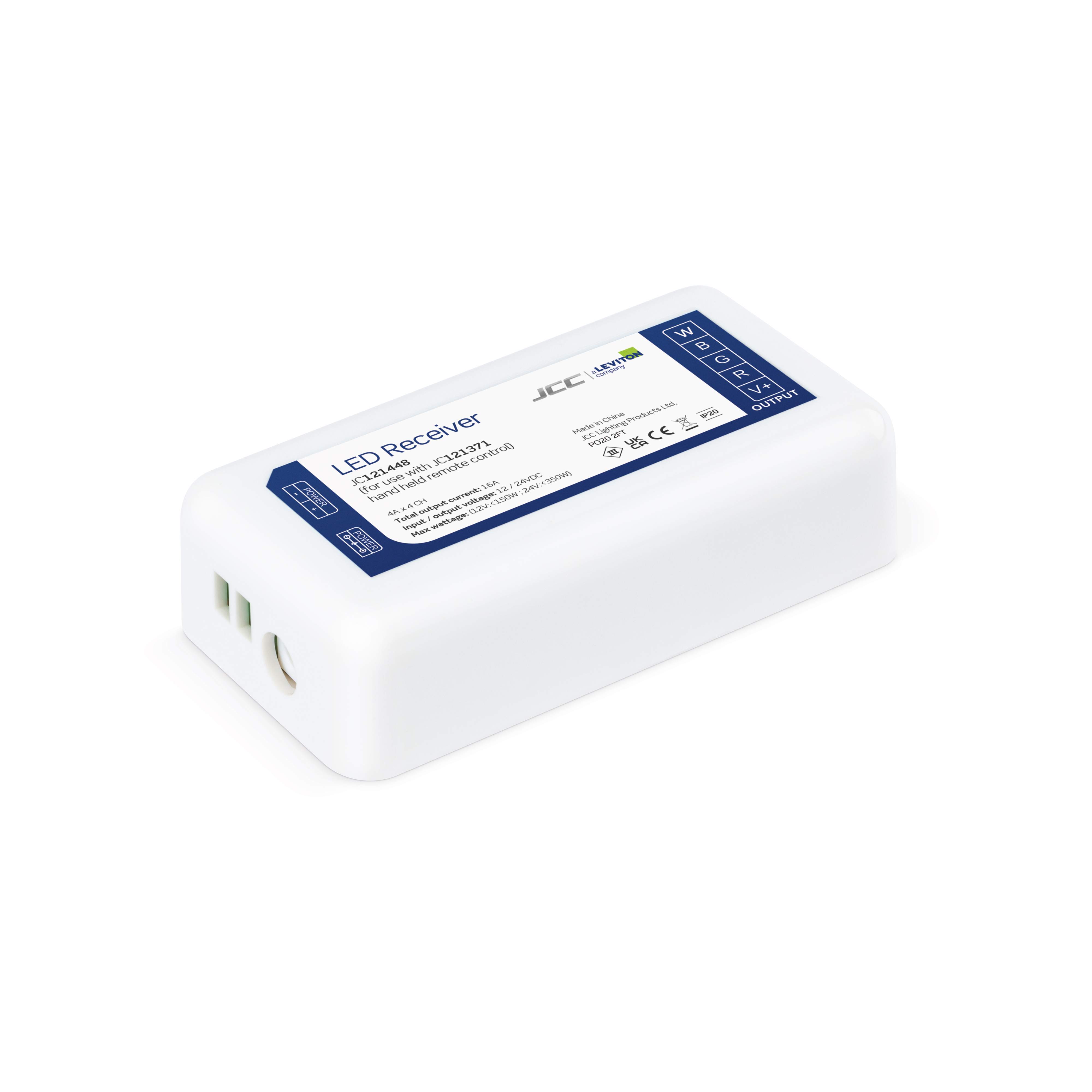 JCC RGBW 2.4G RF LED Receiver For use with JC121449 Remote Control