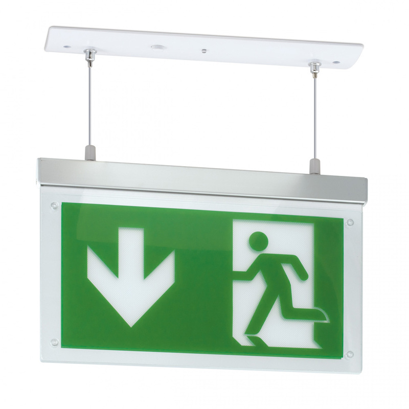 JCC 40lm 3W LED Emergency Exit Wall Blade Recessed Suspended 6000K